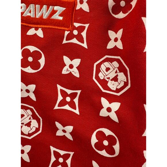 FRESH PAWZ Monogram Hype Red Dog Hoodie Size 2XL - Picture 7 of 9